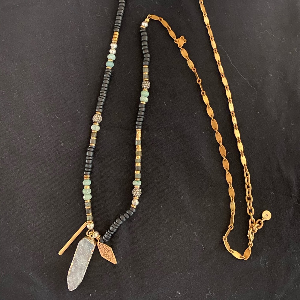 Multi media stone Pendant
